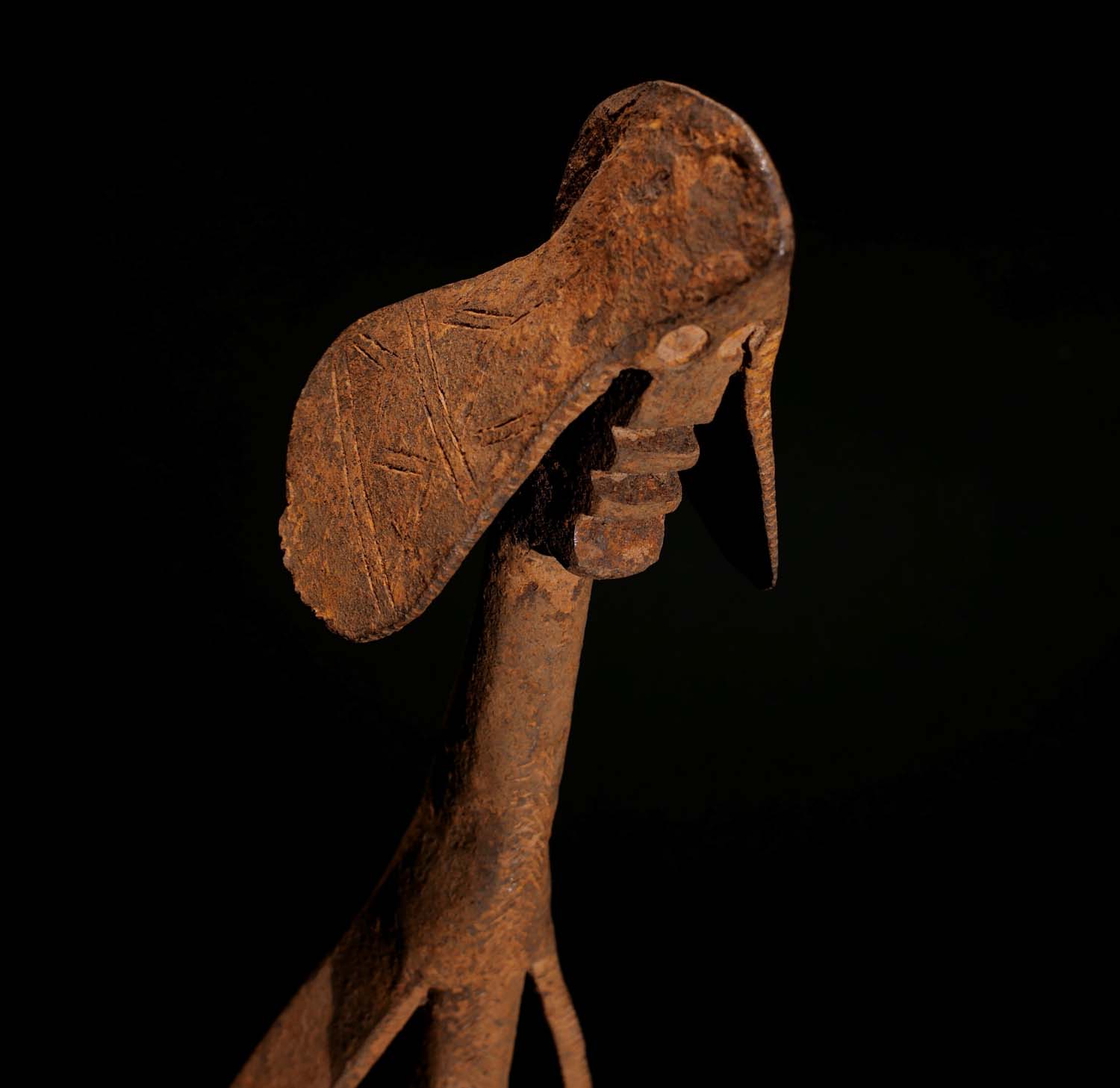Detail H 17 cm, Schutzfigur. Eisen geschmiedet. Mumuye / Nigeria.